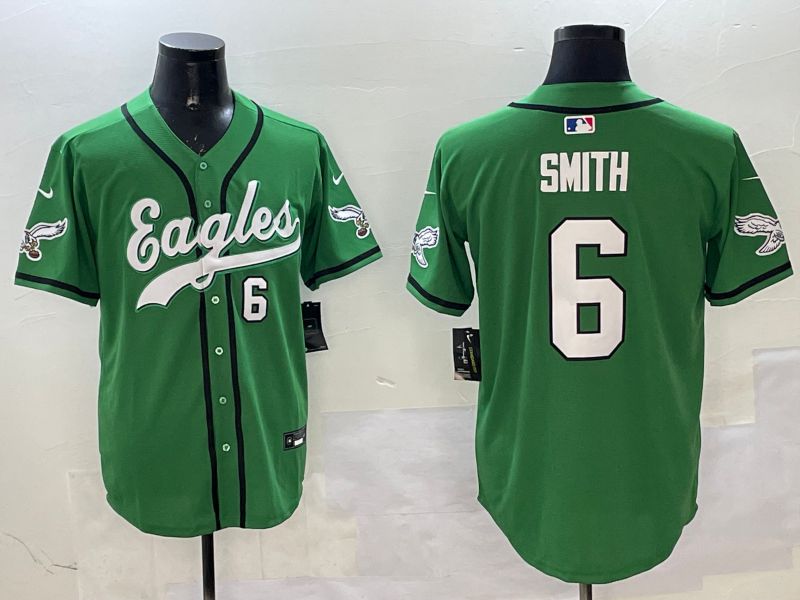 Men Philadelphia Eagles #6 Smith Green three generations Jointly Name 2025 Nike Limited NFL Jersey style 1->philadelphia eagles->NFL Jersey
